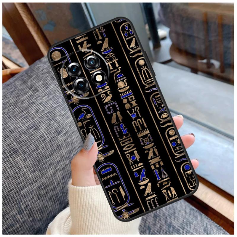 Ancient Egyptian Hieroglyphic Case For OnePlus 13R 13T 12R 10R 10T 15 13 12 11 10 9 Pro Nord 5 CE 2 3 4 Lite N20 N30 Coque