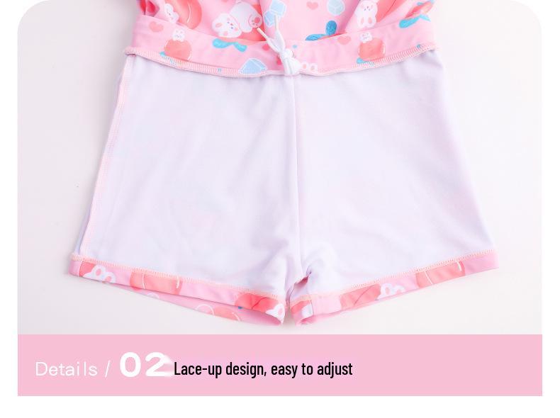 2026 Nieuwe Sneldrogende Gesplitste Zwempak Set voor Meisjes, Zwemkleding met Zonbescherming voor Leeftijden 7-12