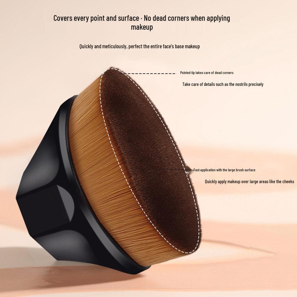 No. 55 Seamless Magic Foundation Brush with Cap - Perfect for Foundation and BB Cream, Non-Absorbing Design