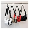 1Pc Solid Color Simple Large Capacity Korean Version of Foreign Style Leisure Bag New Versatile Ins Shoulder Messenger Bag Dumpling Bag