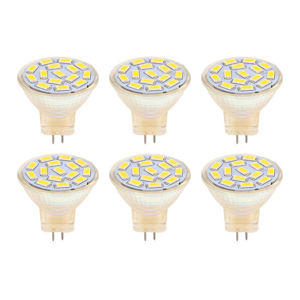 Xuuyuu LED Bulbs, GU 4 Base, Spotlight, 12V 3W, Halogen Equivalent, 270LM, Warm White, Non-Dimmable, Pack of 6 (Warm Light)