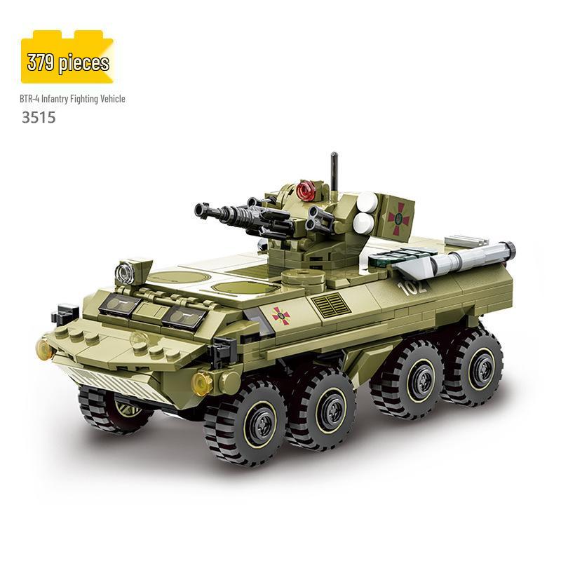 Military Series Tank Armored Vehicle Model Building Blocks for Kids – 61-Piece Toy Set