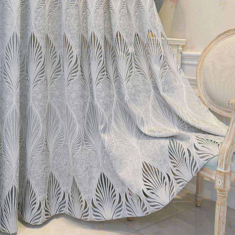 Hollow Out Design Heavy Curtain, 1 Count Easy Installation Simple Style Window Curtain, Home Decorative Curtain for Living Room
