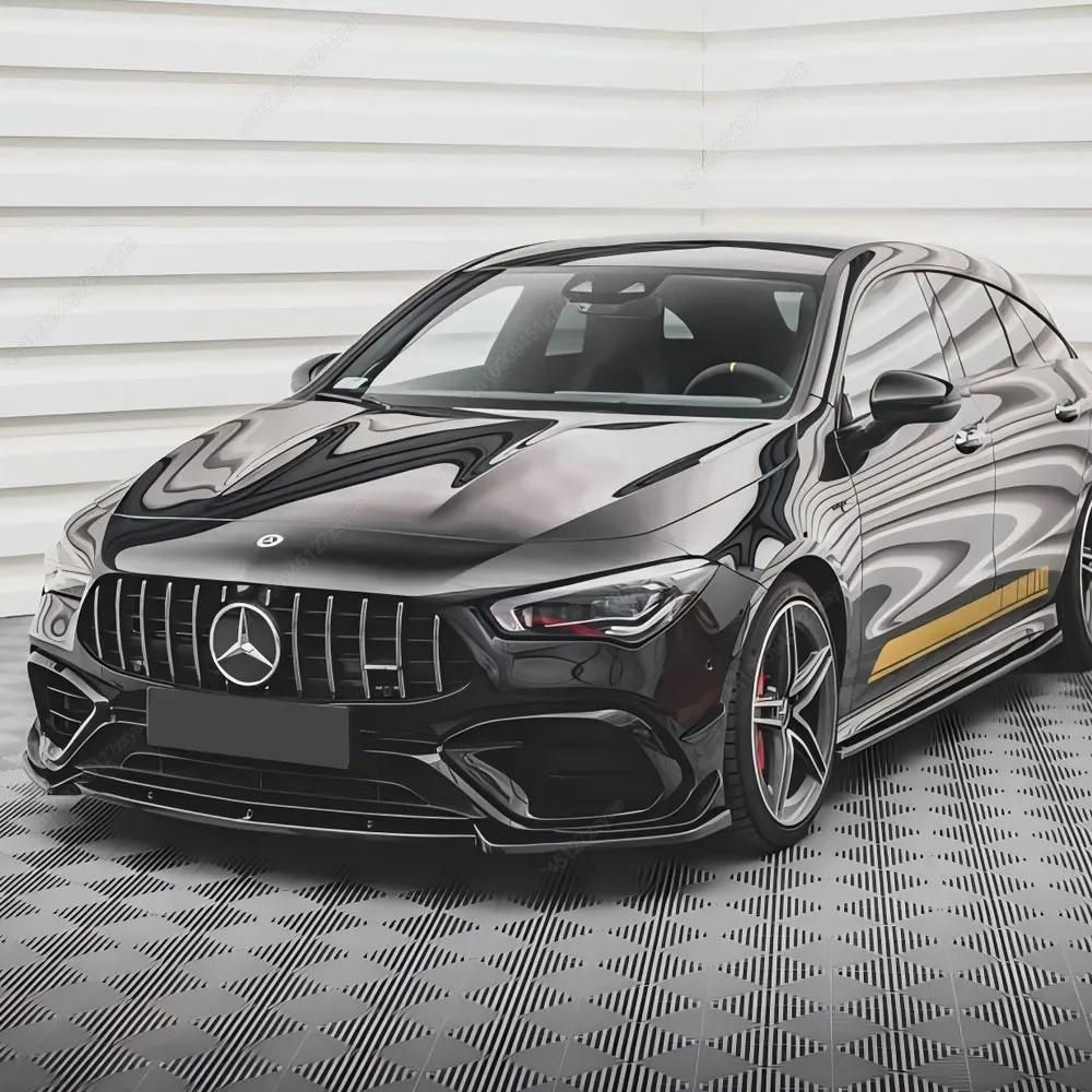 Maxton Style Front Bumper Lip Spoiler Splitter Diffuser For Mercedes Benz CLA Class C118 CLA45 AMG 2019-2024+ Bodykits Tuning