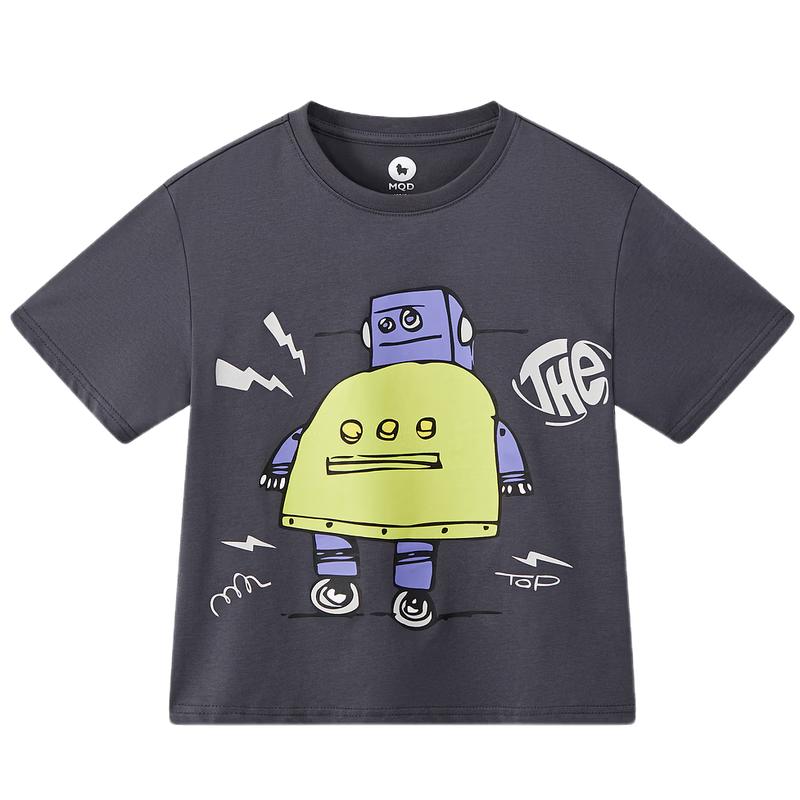 MQD Boys' Cartoon Graphic Short Sleeve T-Shirt