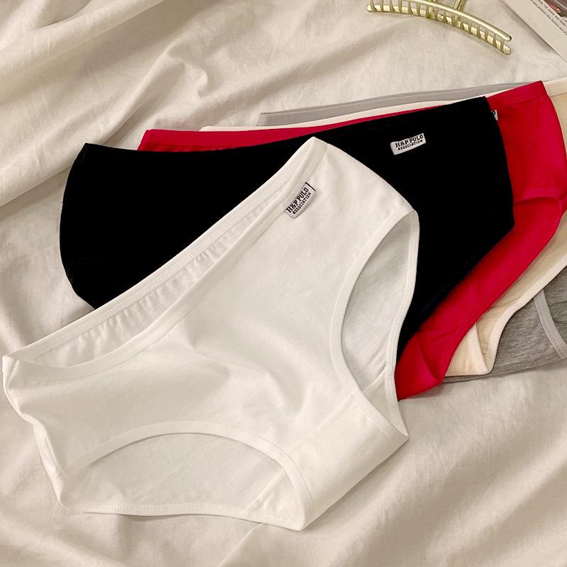 Women's Cotton Mid-Waist Triangle Panties, Summer Thin, Plus Size, Loose Fit, Comfortable, Breathable, Sporty Underwear for Girls