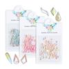 100 st/förpackning Aurora Flatback blandad form Harts Rhinestones Nail Art dekoration