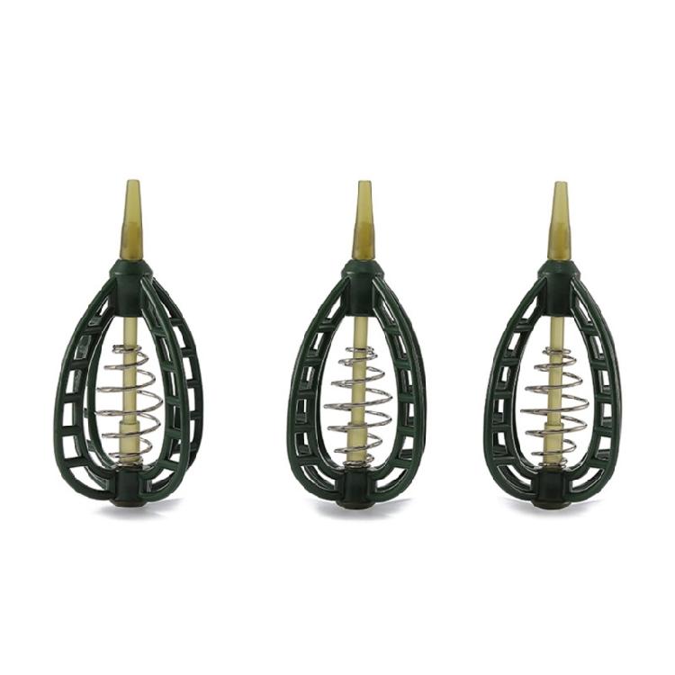 Spring Feeder Baits Cage Baits Holder Spring Fishing Accessories Feeder Cage Fishing Tackle Plastic Baits Cage Holder