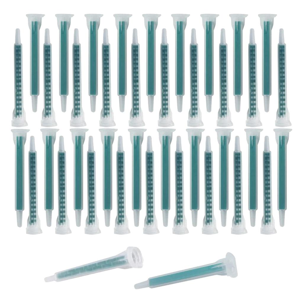 Ugello di Miscelazione Epossidica Multifunzione da 40 Pezzi Ugello di Miscelazione Elettrostatica Punta per Cartuccia 50Ml/1.7Oz (1:1/1:2 Rapporto) 16 Elementi