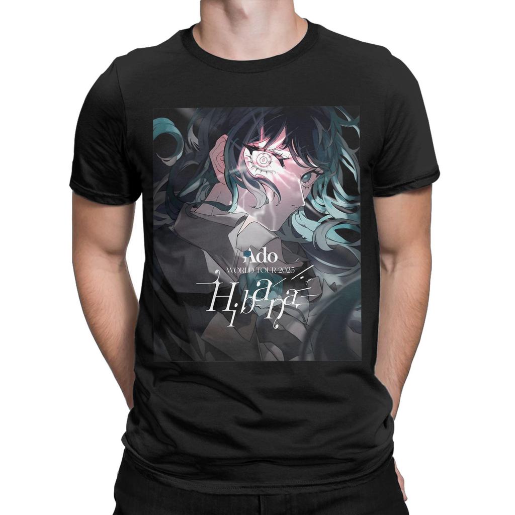 Fashion Ado WORLD TOUR 2025 Hibana  T Shirt For Unisex  Cotton Tee Shirt Short Sleeve Clothes