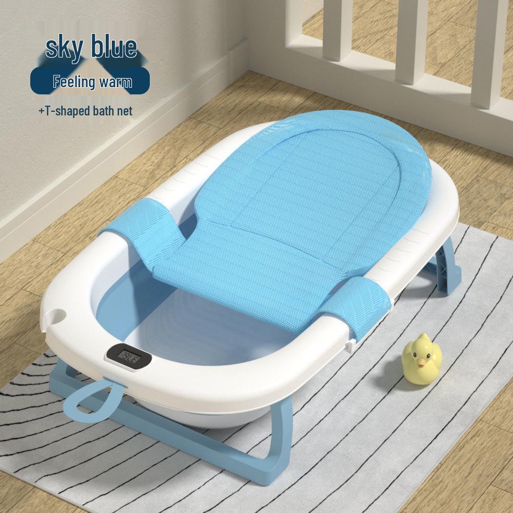 Foldable Baby Bathtub - Large, Sit or Lie for Kids, Newborn Bath Essentials for Home Use