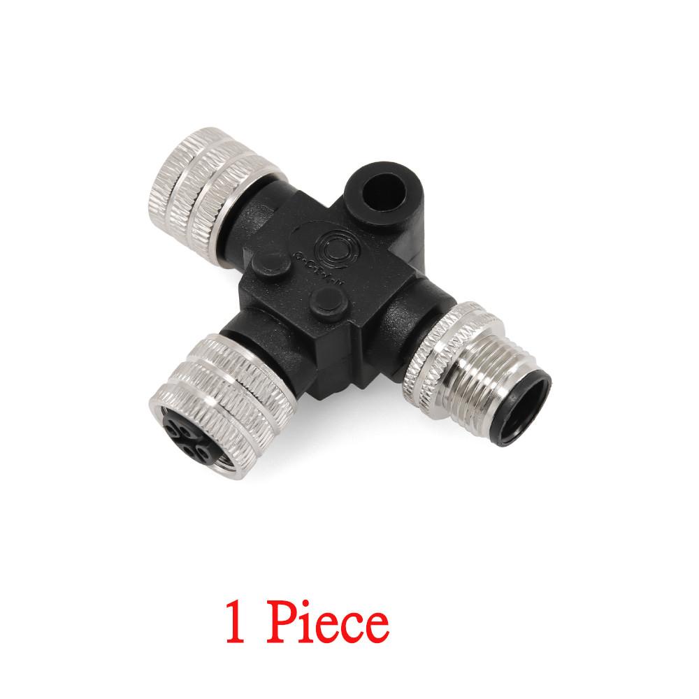 1 шт./2 шт./4 шт. Лодочный Т-образный коннектор NMEA2000 ABS, 3 порта, водонепроницаемый, 0~190 Ом, для адаптеров NMEA 2000 для морских сетей 1pc black silver