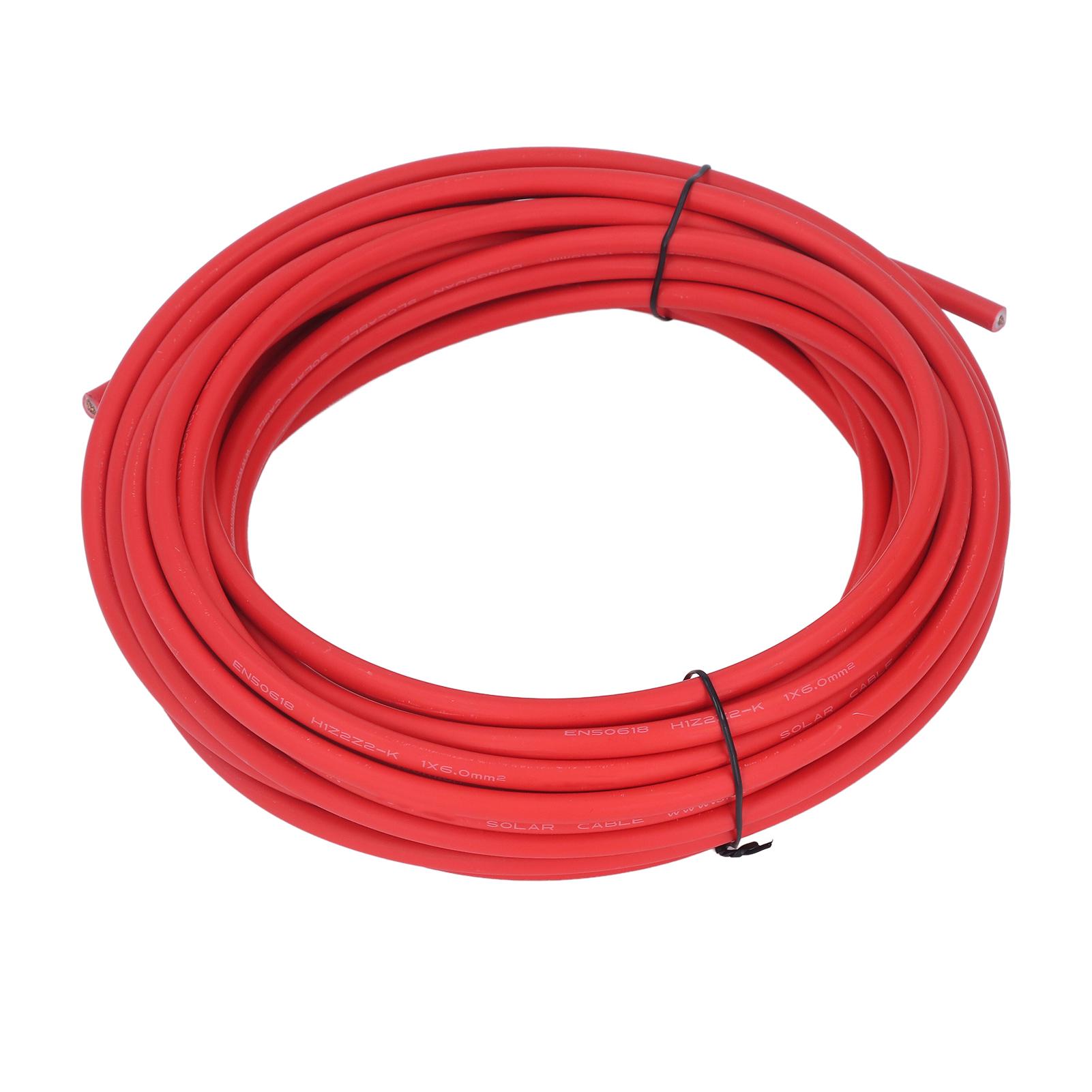 

Сонячний кабель 6мм2 Подвійна ізоляція XLPE Луджена мідь PV кабель Сонячний фотоелектричний червоний