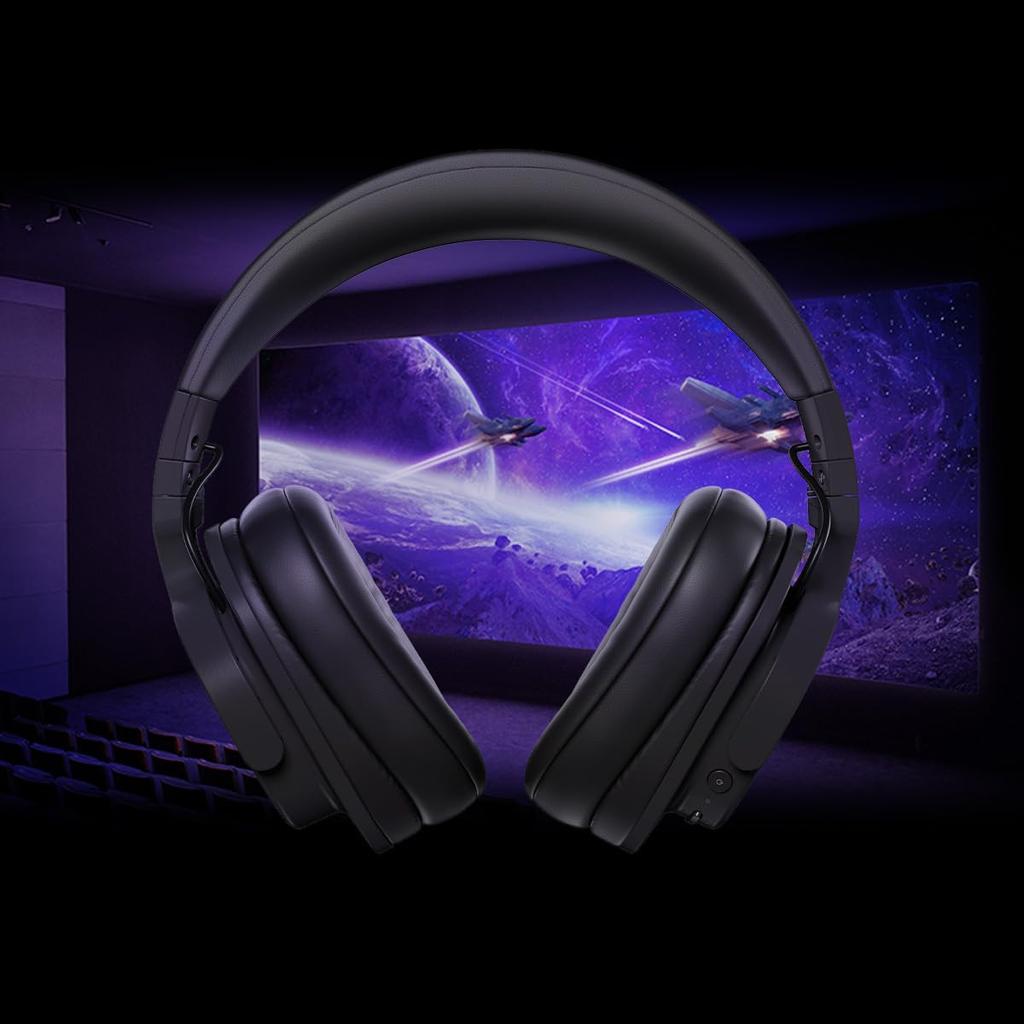 Yamaha YH-L500A(B) Wireless Headphones Gaming Mode, Listening Care, Multi-Point Connection, and Wired Connection Support, Black