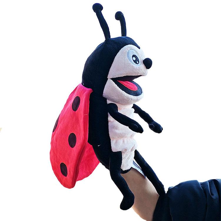 

Hand Toy Insect Puppet Large Cartoon Plush Doll Mouth Children Gift Fashionable Ladybug