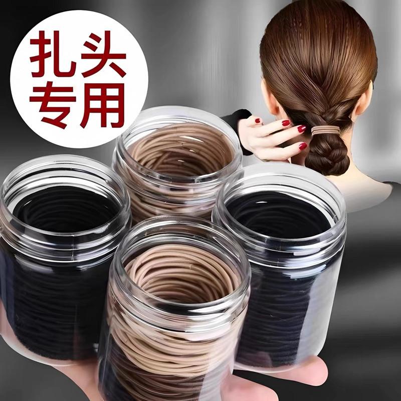 Women Korean Minimalist Thin Hair Ties, No Crease Elastic Rubber Bands Elegant Daily Hair Accessories For Girls New Arrival