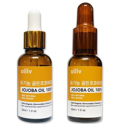 Organic Jojoba Oil Concentrate 100% Jojoba Oil (1+1 Special Offer) 30ml+30ml, 2 Pieces, 30ml