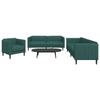 VidaXL 3-piece Sofa Set Dark Green Fabric, Sofa, Sofa Seat, Recliner Sofa, Comfort Sofa, Armchair of 3209233