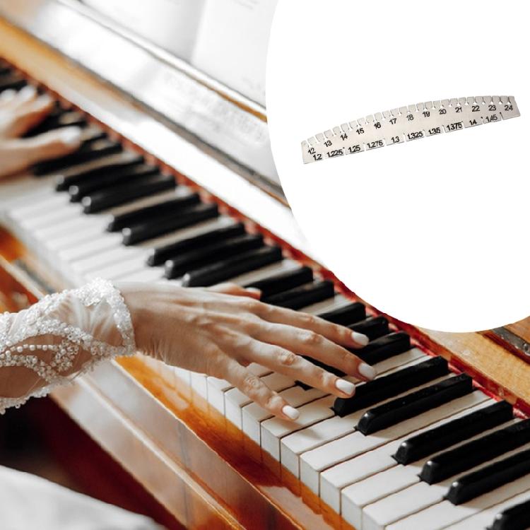 Piano String Measuring Ruler High Precisions Tuning Tool Metal Piano String Gauge Portable Musical Measurement Scale