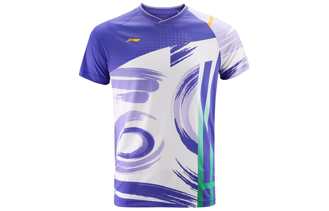Li Ning T Shirt Men s Flower Baskets Purple AAYR193-4 M