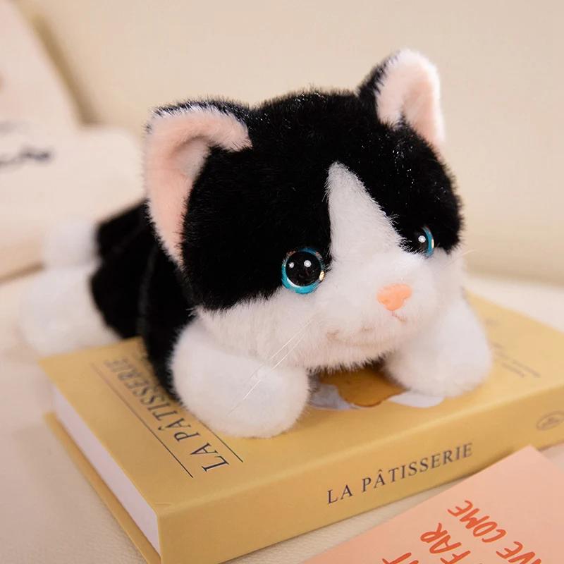 Simulation Cat Plush Toys Soft Stuffed Kitten Model Fake Cats Realist Animals For Kids Girls Birthday Valentine's Day Gift