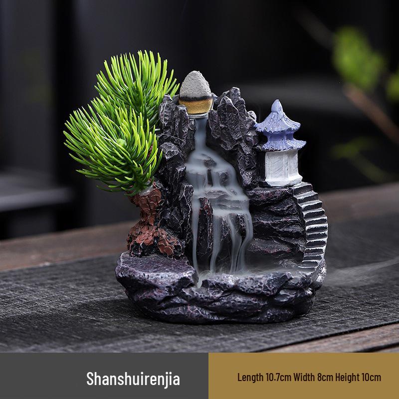Creative Resin Backflow Incense Burner for Home or Office