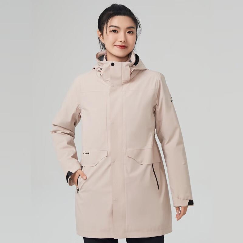 SCALER Outdoor Mid-length 3-in-1 Down Liner Hard Shell Jacket for Men and Women M