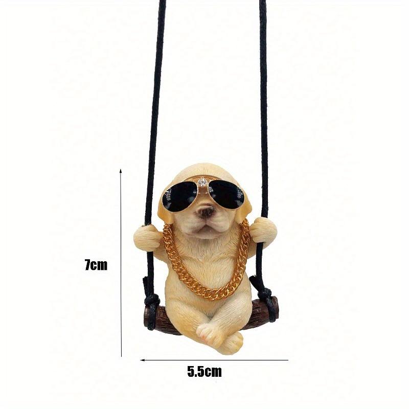 Cute Swinging Labrador Retriever Pet Dog Car Rear View Mirror Hanging Decor, Car Interior Accessory
