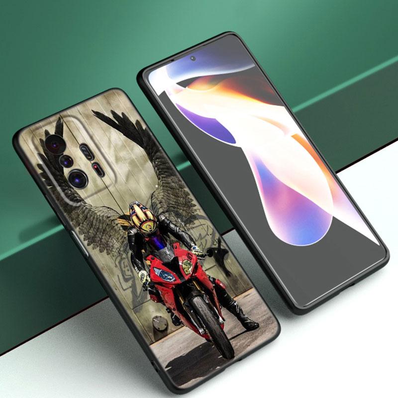 Moto Cross Motorcycle Sports Phone Case For Xiaomi Mi A2 8 9 SE Note 10 10T 11 12 Lite 9T 11T 12S 12T Pro A3 6X 12X Black Cover
