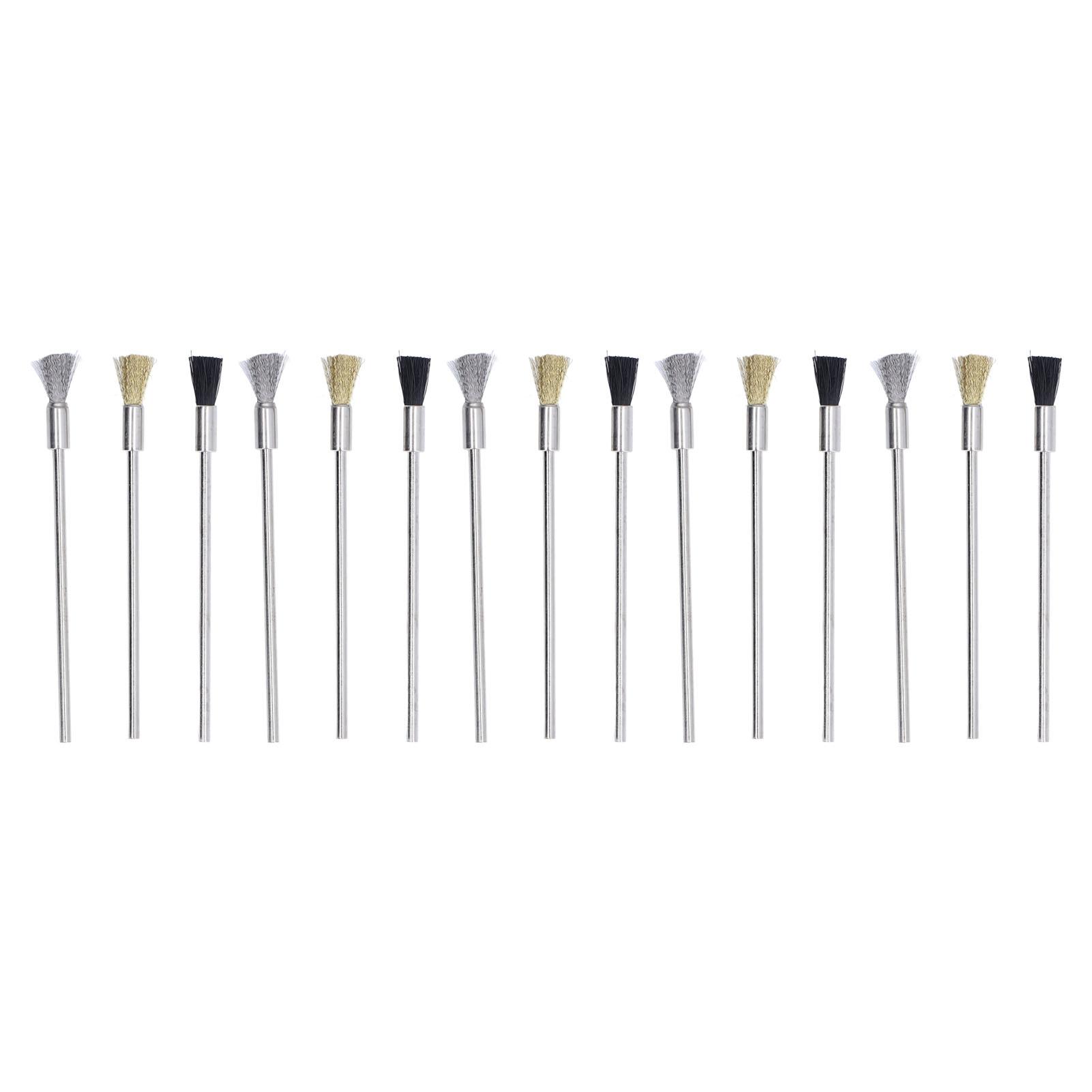 

15PcsSet Steel Nylon Brass Pen Brush Polishing Wire Brushes for Removing Burrs Dust 100mm