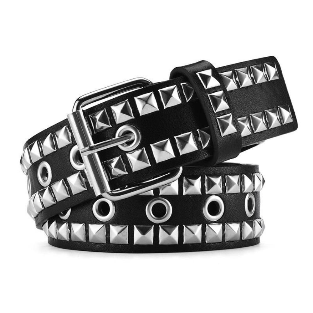 Luxury Design Business Waist Belt Pin Buckle Punk Waistband Rivet Belt  Paired with Skirts Jeans