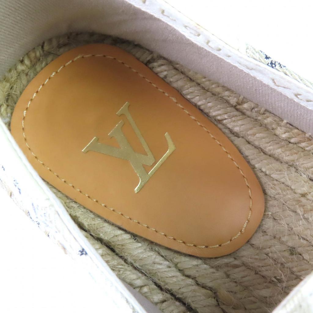 Excellent LOUIS VUITTON Monogram Espadrille Slip-on Flat Shoes Sandals 5.5 Used