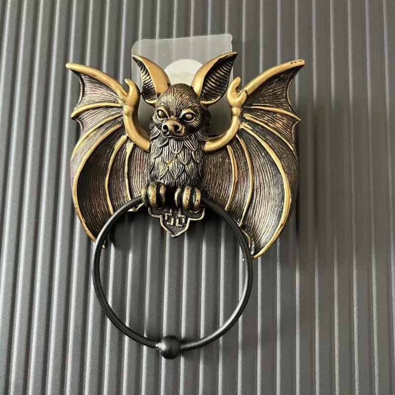 Verspielter Halloween Fledermaus Klopfer Gotische Wandkunst Harzstatue Wand- & Türrahmen Dekoration Ornament Heim- & Außendekoration