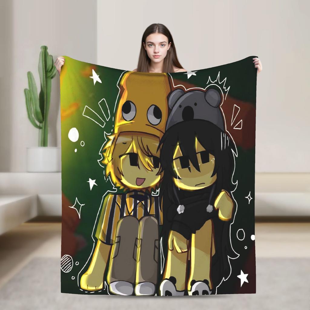 Horrorspiele 99 Nächte im Wald Decke Plüsch Lustige Warme Überwurfdecken für Stuhlbezug Sofa Sommer