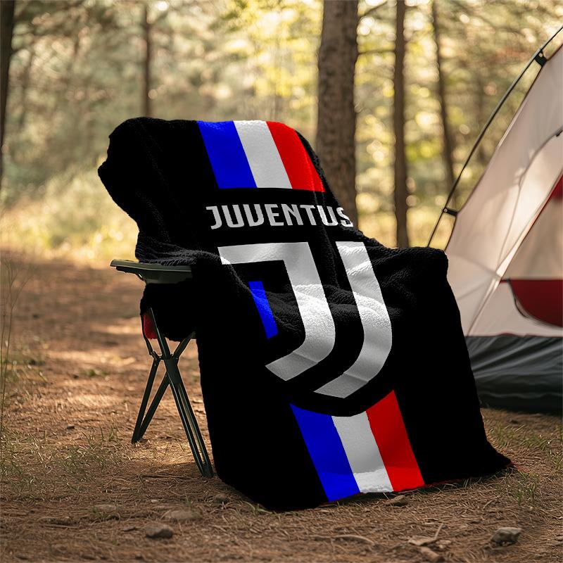 1pc Juventus Theme Blanket - Digital Print, Polyester, Cozy for All Seasons, Perfect for Outdoor, and Travel