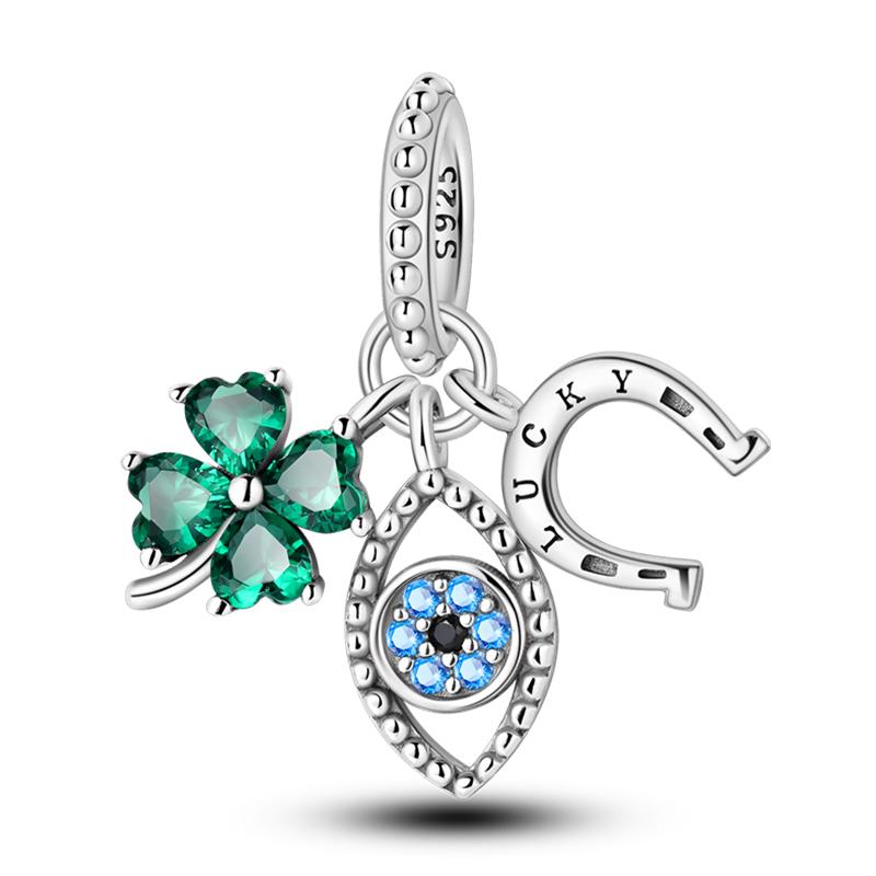 Newcopper Sparkling Zircon Devil'S Eye Horus' Eye Best Wishes Lucky Charms Beads Fit Pan Original Bracelets Diy Jewelry