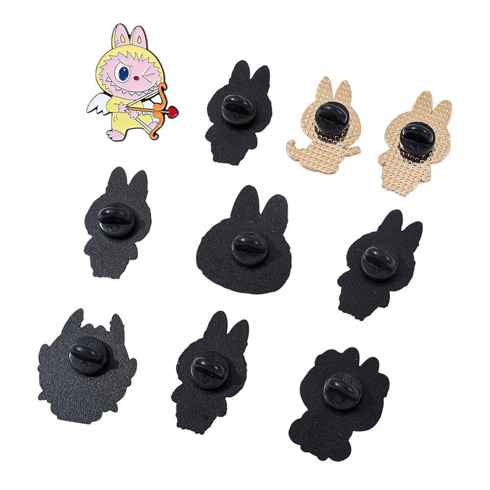 Creative Personality Labub Metal Badge Cute Rabbit Alloy Brooch Pin Decoration