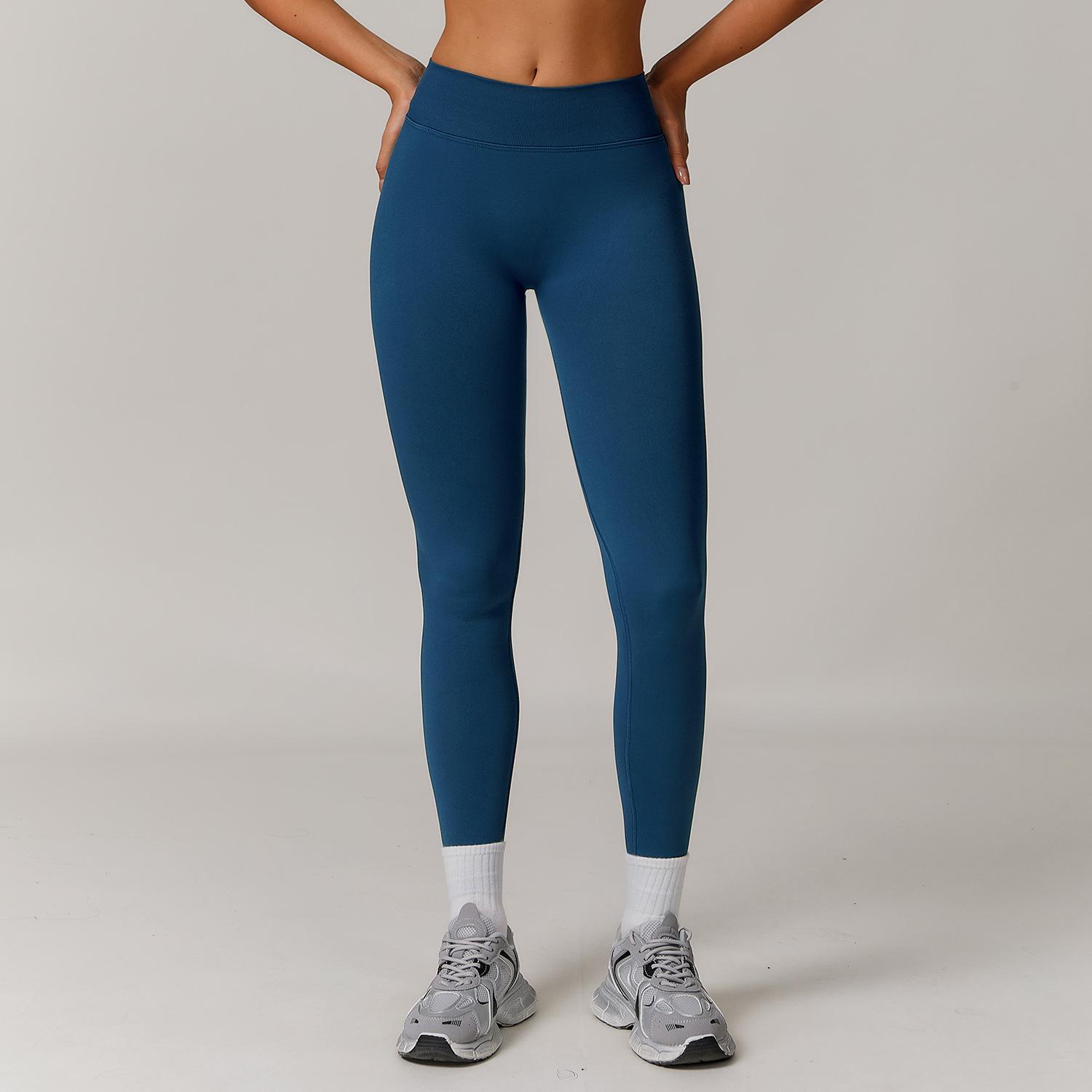 

New High Waist and Hip Lifting Fitness Pants for Women, Tight and Seamless Yoga Pants, Elastic and Abdominal Tight Sports Pants XL