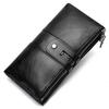 Marlonte Women's High-End Retro Leather Wallet & Clutch - Anti-Magnetic, Multifunctional Long Design in Top Layer Cowhide