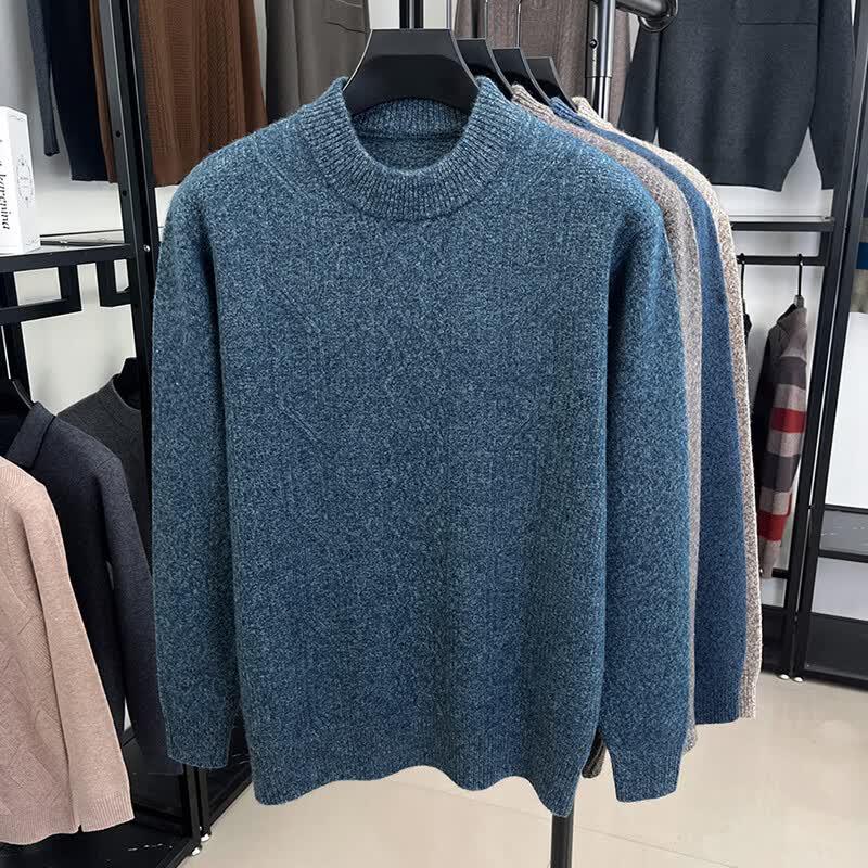 IMAGINEX Men's Pure Wool Heavyweight Crewneck Sweater