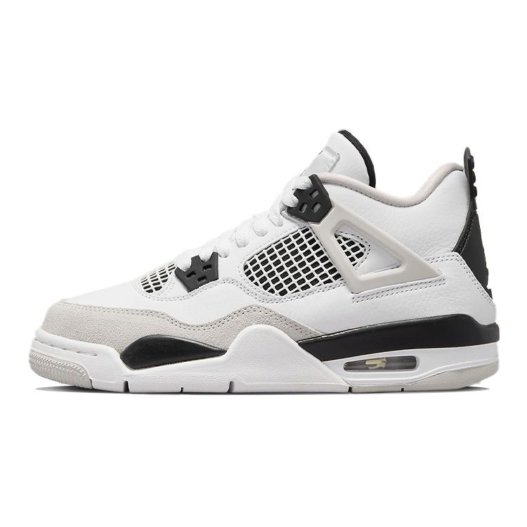 (GS) Air Jordan 4 Retro  Military Black  Kids  408452-111 EU 35.5