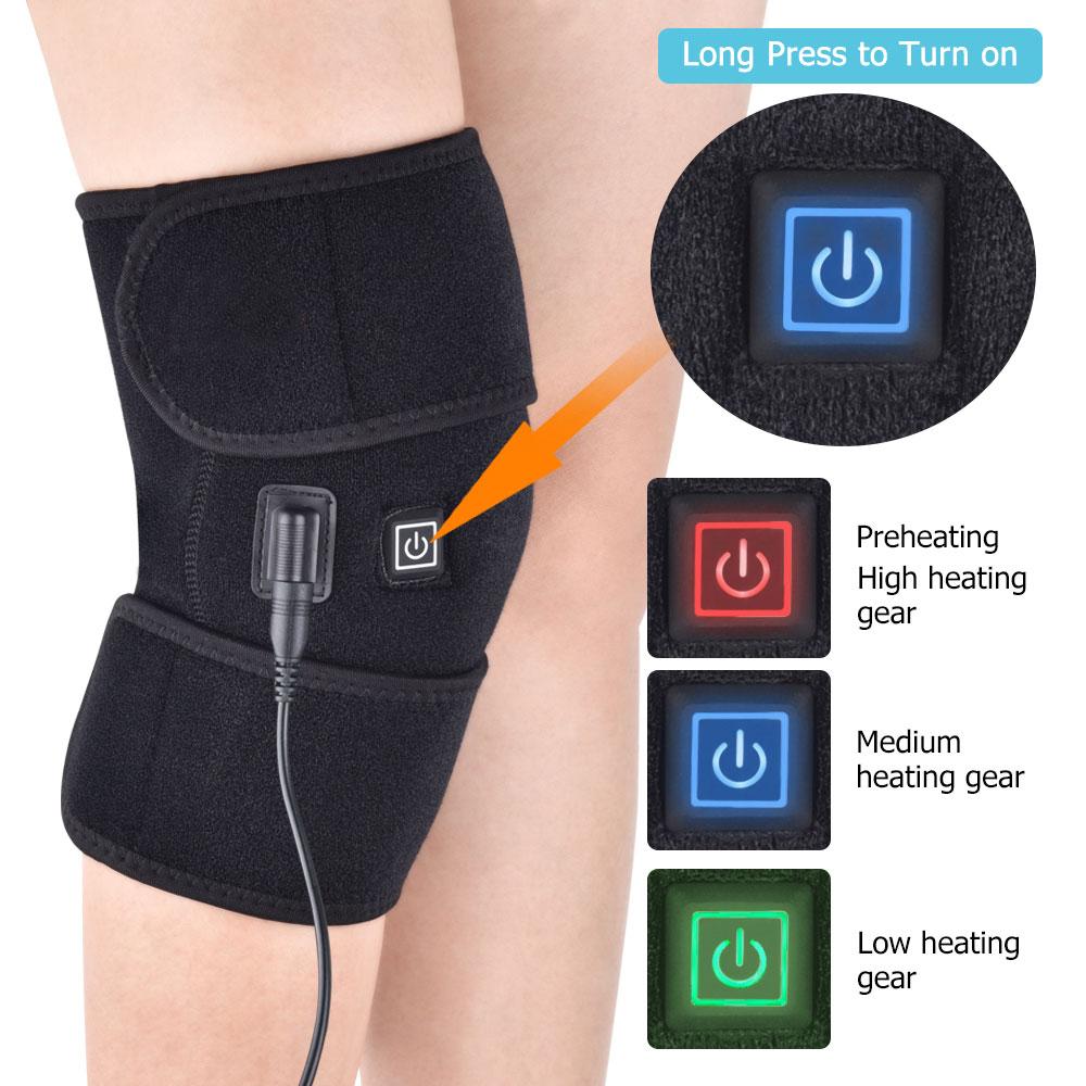 Electric Heating Pads for Knee Fatigue Relief 3 Levels Temperature Heated Elbow Knee Pad Brace Warming Products Health Care