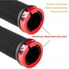 Bicycle Rubber Grips Alloy Lock Non-Slip Rubber Bicycle Handlebar Grips Double Aluminum Lock On Locking Bicycle Handlebar Grips
