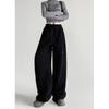 Women's  Winter Double-Sided Fleece Wide-Leg Pants High-Waist Loose Straight-Leg Warm Casual Pants
