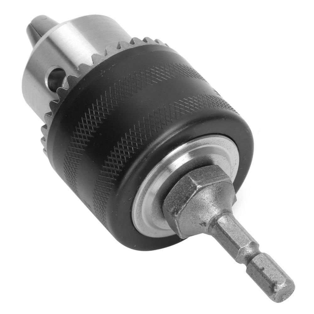 1/4" Hex Shank Keyed Drill Chuck 1/2-20UNF Mount Conversion Adapter Chuck For Fixing Drilling
