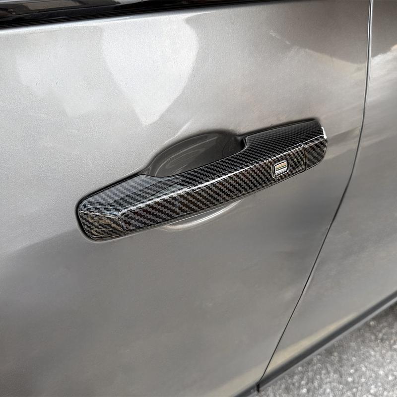 Carbon Fiber Car Exterior Door Handles Trim Cover Car Decorative Strips For Chevrolet Equinox 2025 2026 LHD