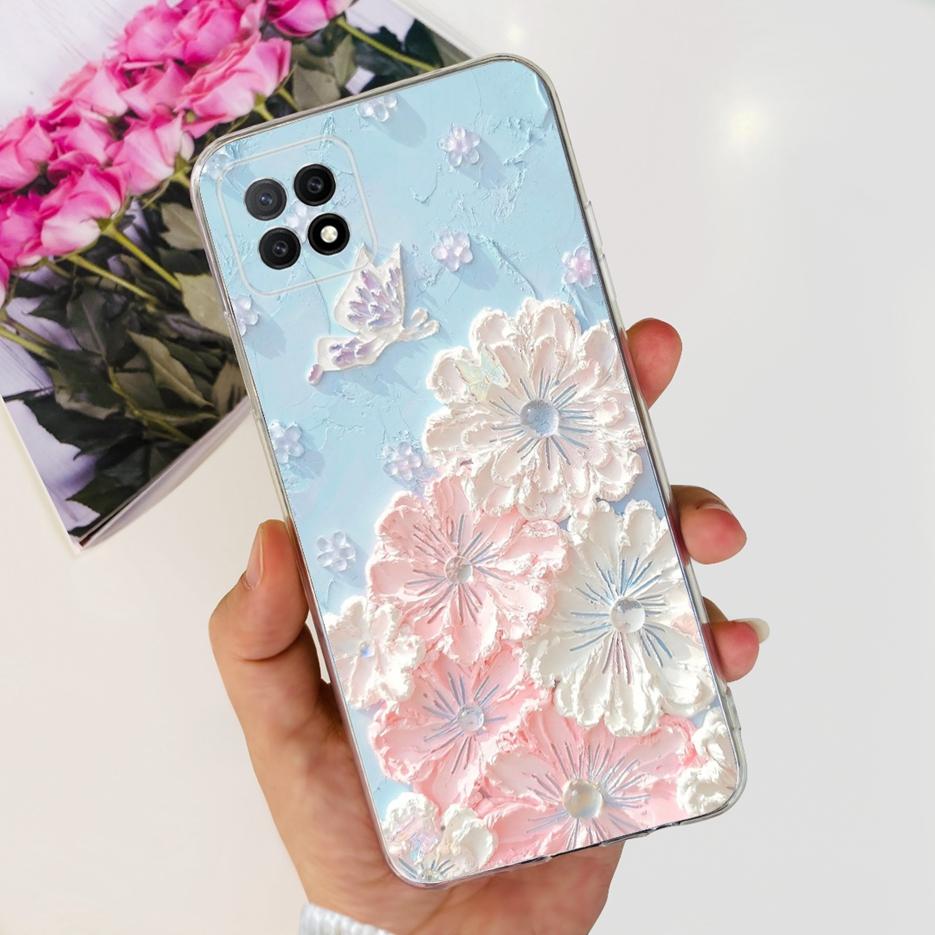 For Oppo A73 5G Case CPH2161 Stylish Painted Cover Clear Silicone Phone Case For Oppo A73 A 73 OppoA73 5G Back Cover Soft Fundas