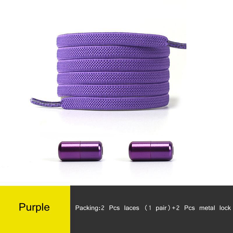 New Elastic No Tie Shoe Laces Flat Shoelaces For Kids and Adult Sneakers Shoelace Quick Lazy Metal Lock Laces Shoe Strings