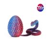 Snake Egg 3D Printed Snake Toys Creative Luminous Snake Ornament  Landscaping Decoration