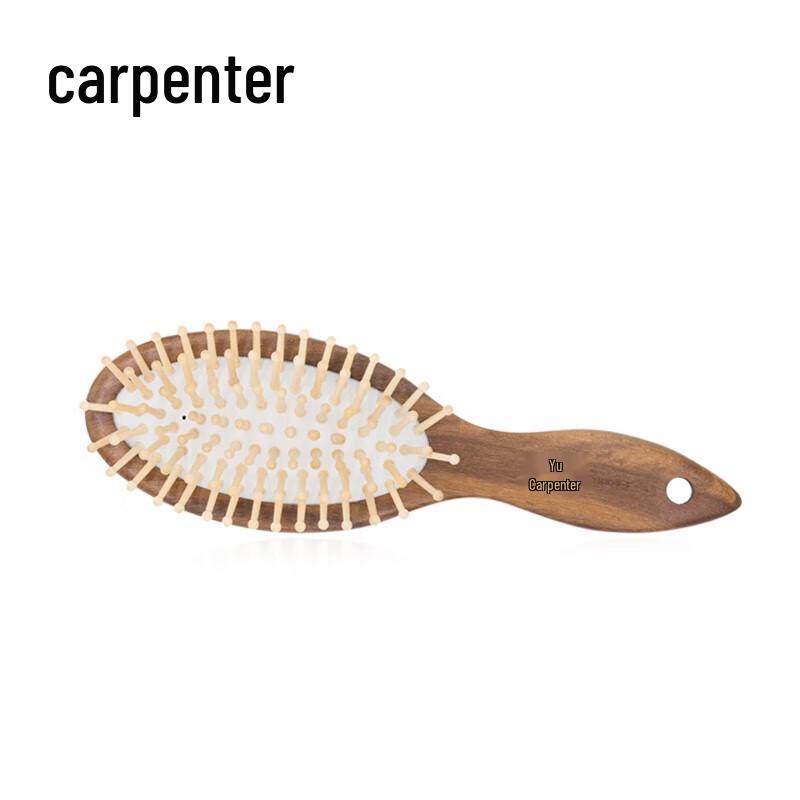 Tan Mujiang Wooden Cushion Massage Hair Comb